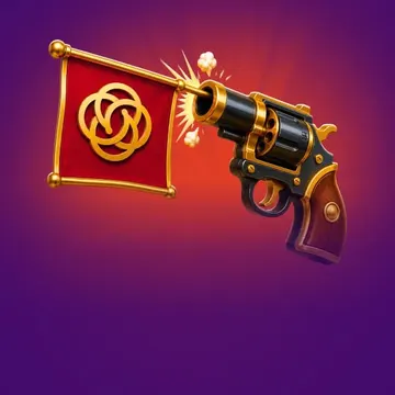 Revolver met vlag van de LuckyGans vierde stortingsbonus